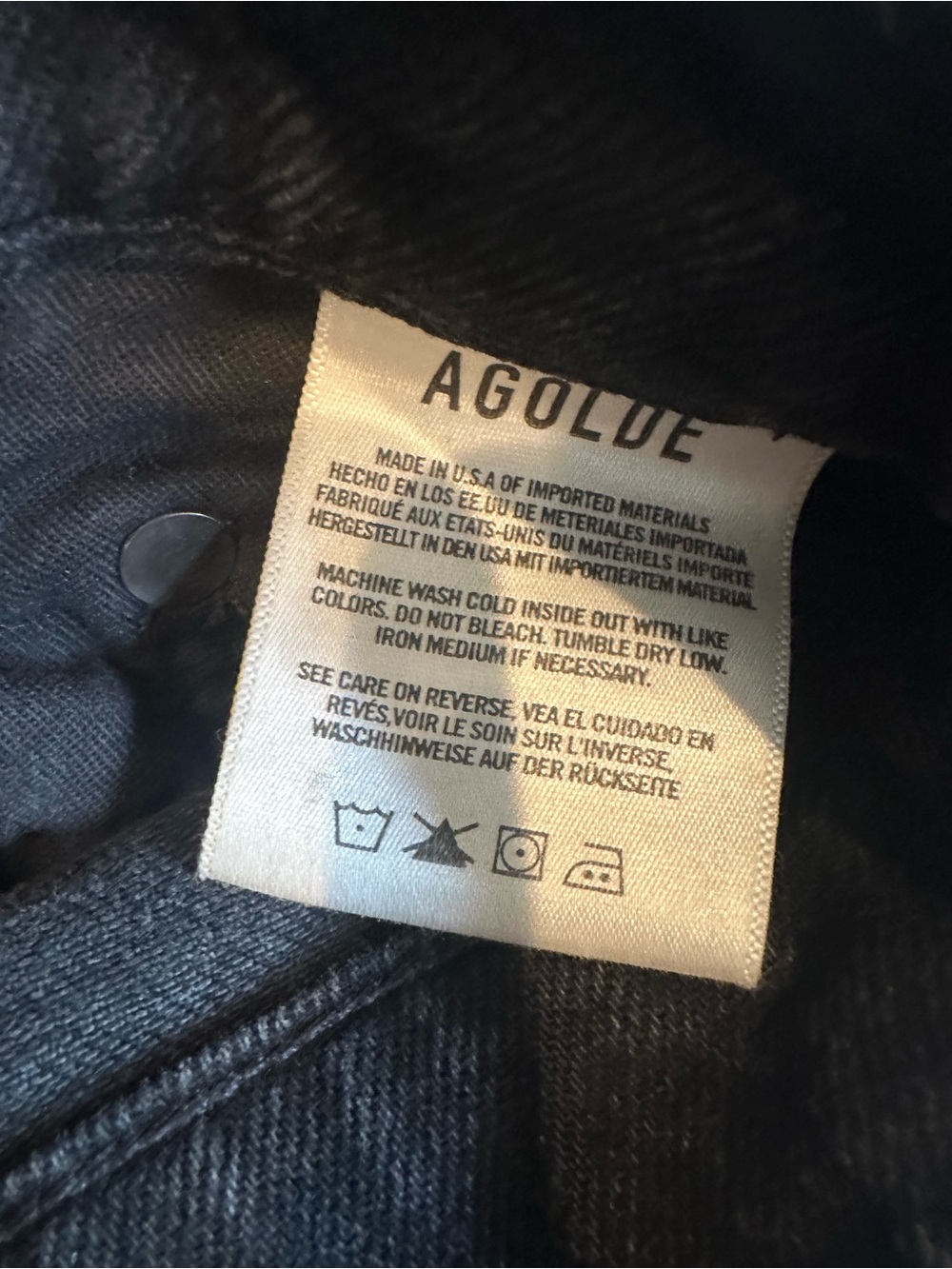 AGOLDE Pinch Waist Skinny Jeans Washed Black Size 25 - Picture 3 of 4